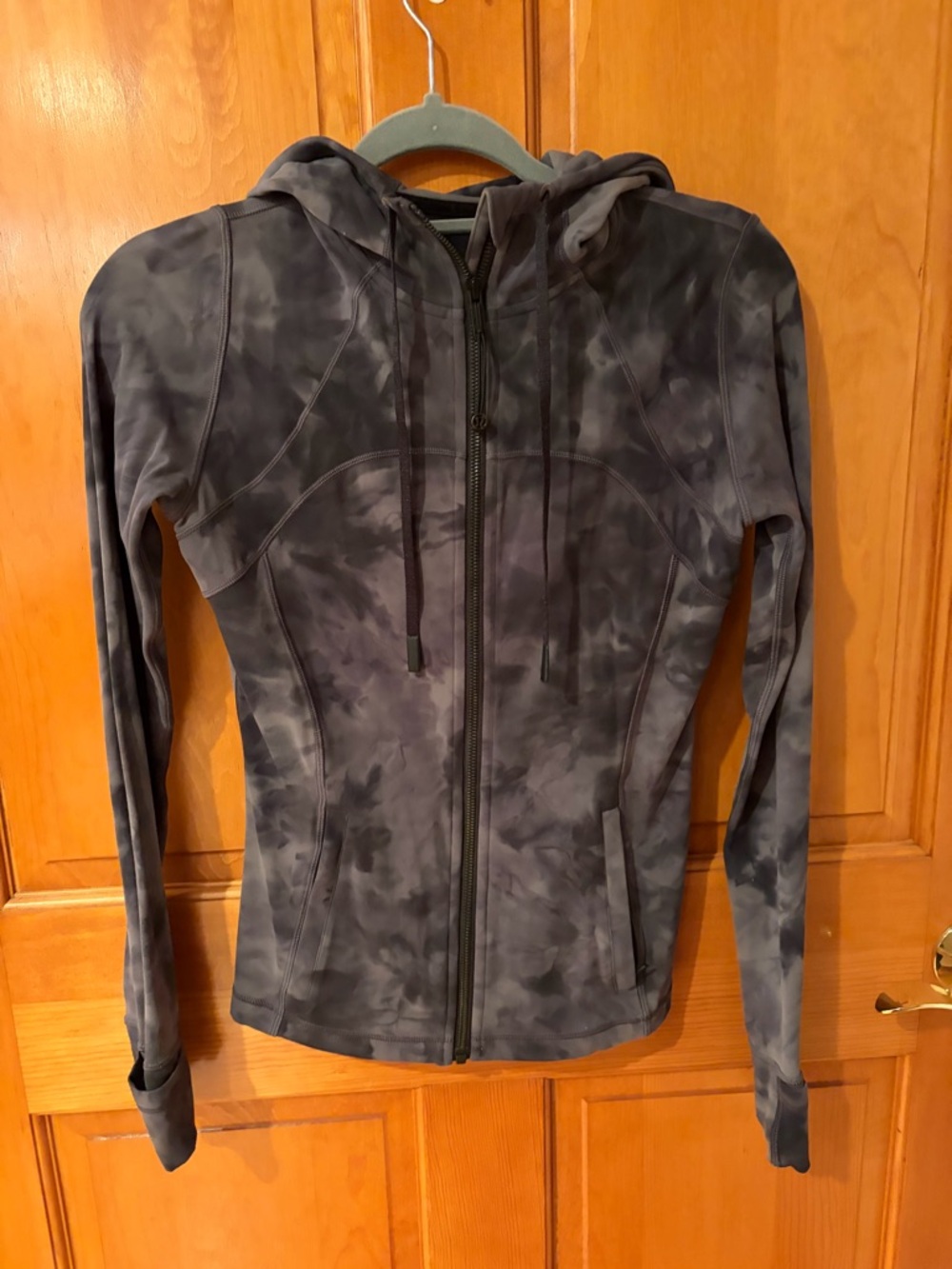 lululemon athletica Gray Tie-Dye hooded Define Jacket